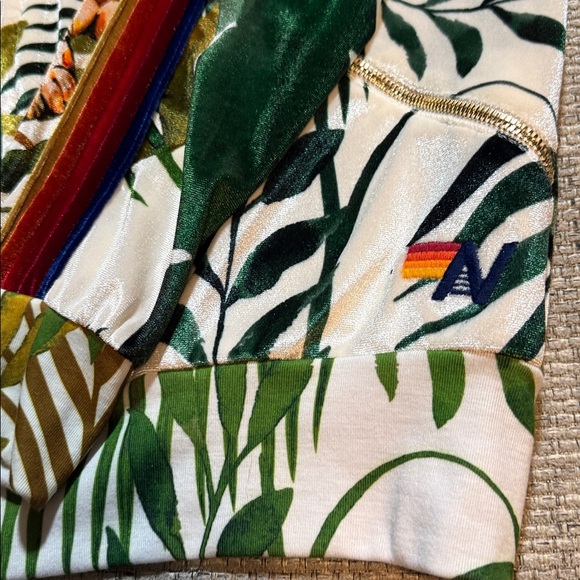 Aviator Nation Tiger Jungle Classic Full Zip Hoodie Velvet White Unisex Medium - Picture 4 of 6